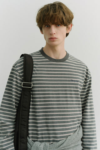 UNISEX STRIPED T-SHIRT GREY STRIPE