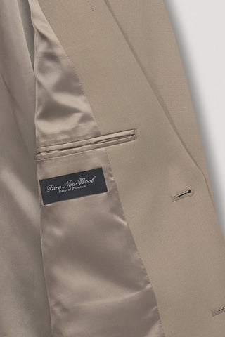 UNISEX 2 BUTTON WOOL BLAZER BEIGE