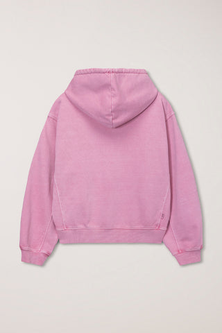 UNISEX GARMENT DYED ZIP-UP HOODIE LIGHT PINK