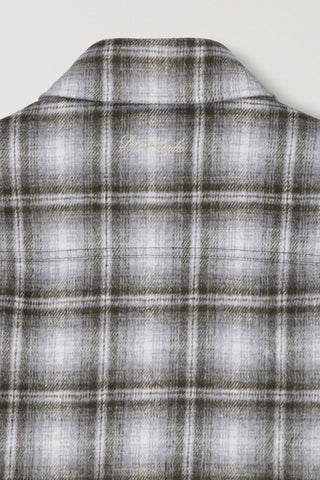 UNISEX QUILTED FLANNEL SHIRT KHAKI CHECK