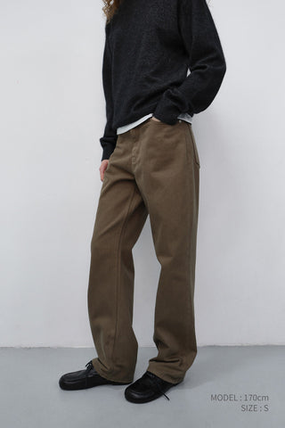 ESSENTIAL STRAIGHT COLORED JEANS BEIGE