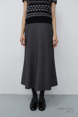 FLUID LONG SKIRT MELANGE GREY