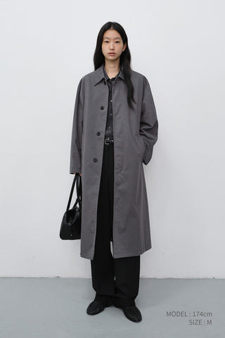 UNISEX REFINED MAC COAT ASH GREY