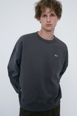 UNISEX GARMENT DYED SWEATSHIRT WASHED BLACK