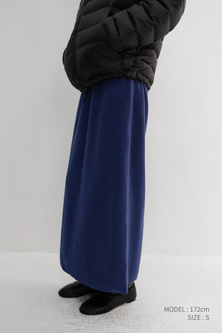 FLEECE MAXI SKIRT BLUE NAVY