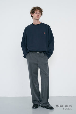UNISEX DUNST LOGO CREASE SWEATSHIRT FRENCH NAVY