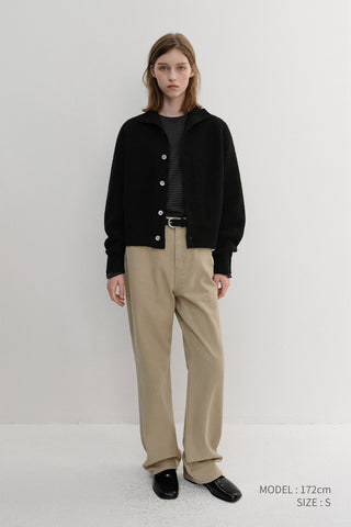 BRUSHED STRAIGHT JEANS BEIGE