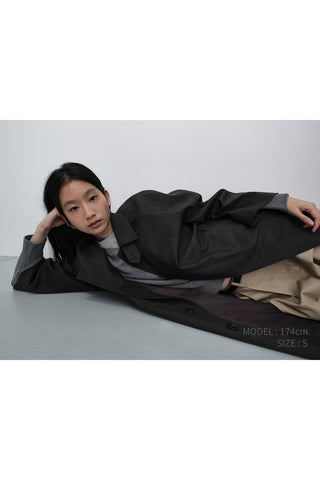 UNISEX CASHMERE V-NECK SWEATER MELANGE GREY