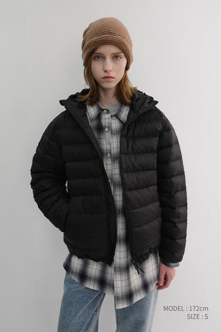 UNISEX LIGHT GOOSE DOWN JACKET BLACK