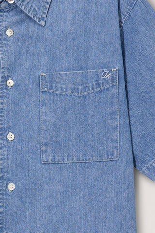 UNISEX LINEN DENIM SHIRT LIGHT BLUE