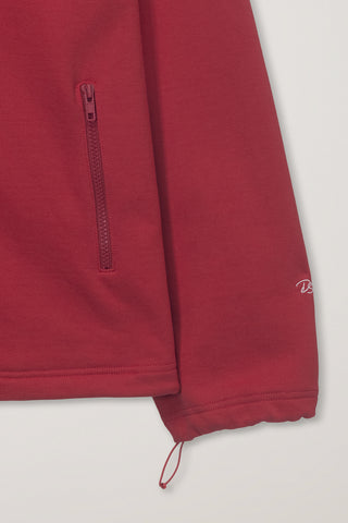 UNISEX RELAXED HALF ZIP-UP SWEATSHIRT RED