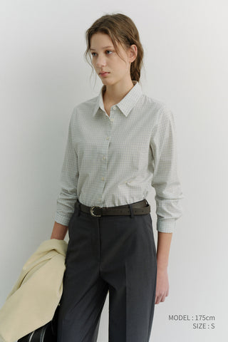 2-WAY ESSENTIAL CHECKED SHIRT SOFT BLUE CHECK