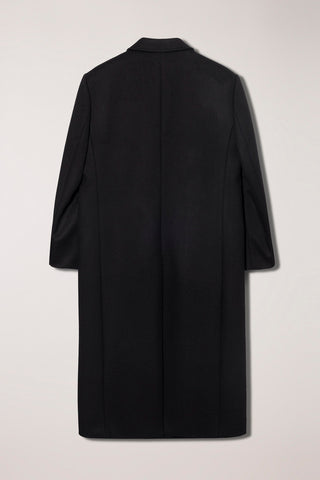 UNISEX 2-WAY 3 BUTTON CASHMERE COAT BLACK