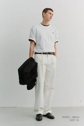 UNISEX LOGO CREASE T-SHIRT WHITE