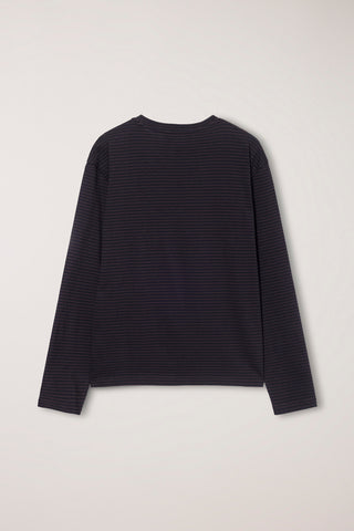 UNISEX MUTED STRIPED T-SHIRT BROWN