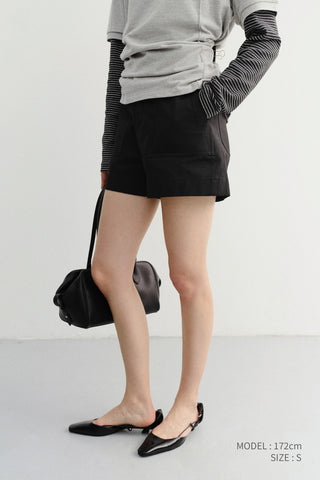 COTTON SAFARI SHORTS BLACK