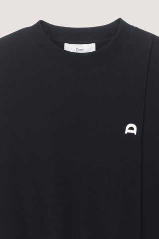 UNISEX DUNST LOGO CREASE SWEATSHIRT BLACK