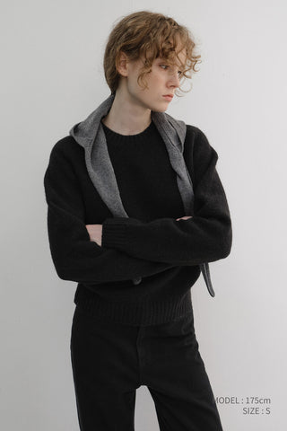 UNISEX SHAGGY DOG SWEATER BLACK