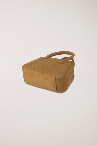 SUEDE BOSTON TOTE BAG GOLDEN CUSTARD