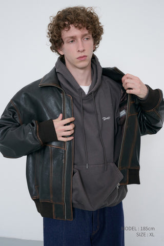 UNISEX GARMENT DYED HOODIE BLACK