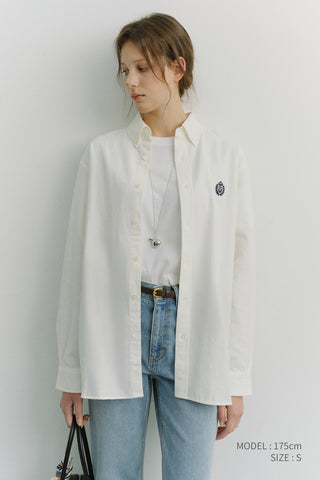 UNISEX CLASSIC BOYFRIEND SHIRT OFF WHITE