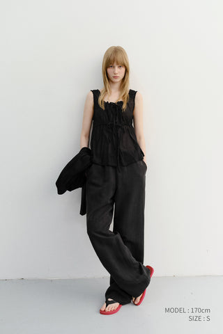 SUMMER STRING PANTS BLACK