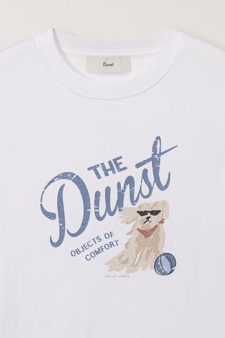UNISEX DRAWING PUPPY T-SHIRT OFF WHITE