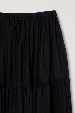 TIERED MAXI SKIRT BLACK