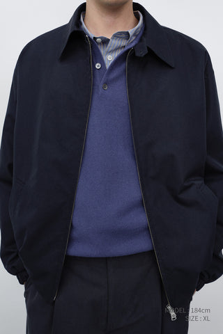 UNISEX COLLARED BLOUSON JACKET NAVY