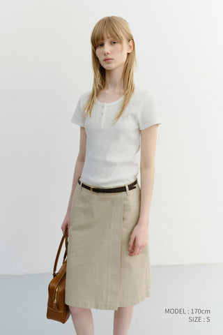 CLASSIC SCOOP NECK TOP IVORY