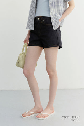 MINI DENIM SHORTS INDIGO BLUE