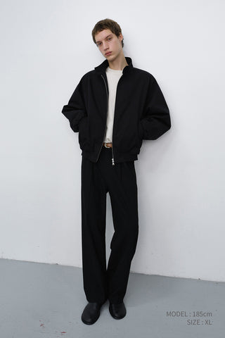 UNISEX VOLUME HARRINGTON JACKET BLACK