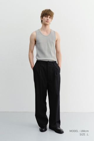 RELAXED SLEEVELESS TOP MELANGE GREY