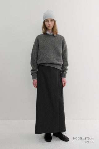 UNISEX SHAGGY DOG SWEATER MELANGE GREY