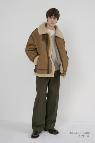 UNISEX B-3 SHEARLING JACKET CAMEL