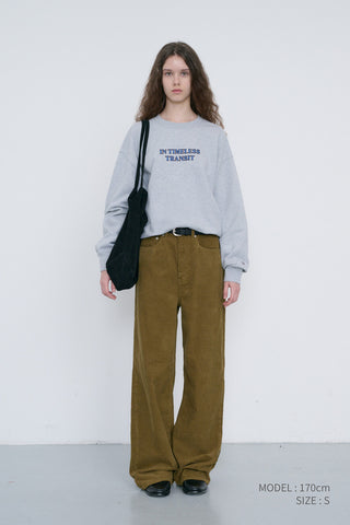 UNISEX SLOGAN SWEATSHIRT MID MELANGE GREY