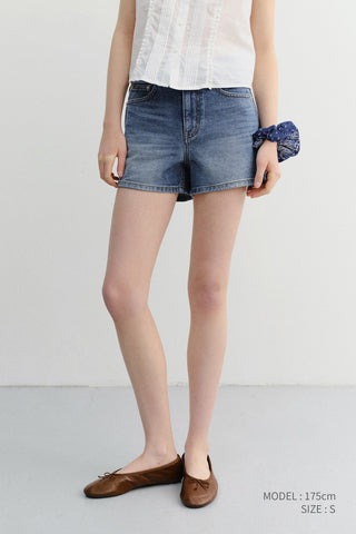 MINI DENIM SHORTS CLASSIC BLUE