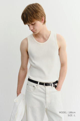 RELAXED SLEEVELESS TOP IVORY
