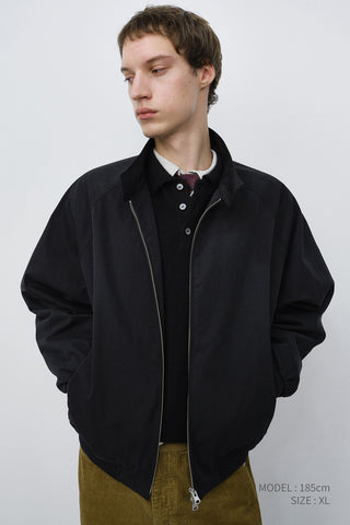 UNISEX VOLUME HARRINGTON JACKET BLACK