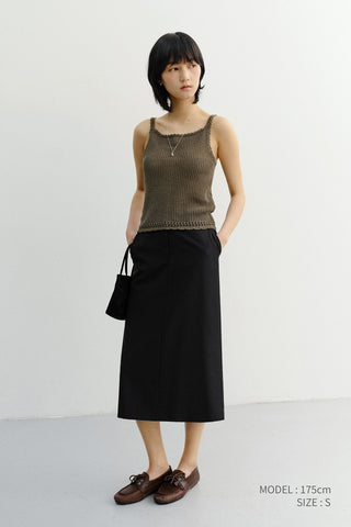 H-LINE LONG SKIRT BLACK