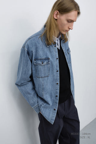 UNISEX CLASSIC DENIM SHIRT CLASSIC BLUE