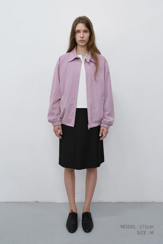 UNISEX COLLARED BLOUSON JACKET LAVENDER PINK