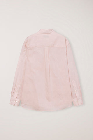 UNISEX SUMMER BREEZE STRIPED OVERSHIRT SOFT PINK
