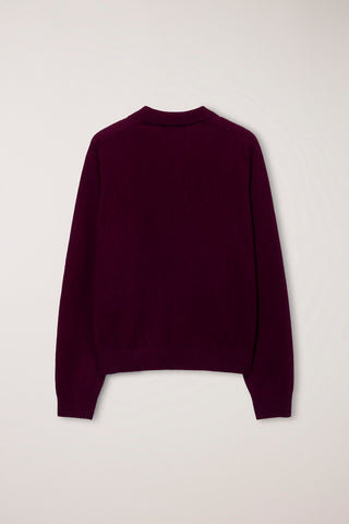 UNISEX COLLARED SWEATER BURGUNDY