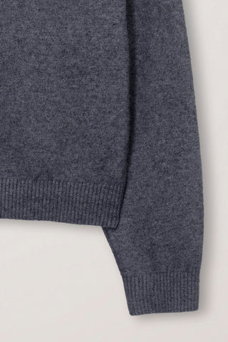 UNISEX COLLARED SWEATER MELANGE GREY