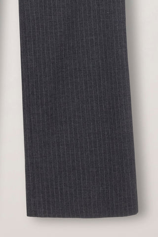 SKIRT LAYERED SLIM PANTS CHARCOAL GREY STRIPE