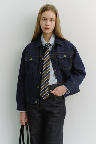 STRIPED TIE OLIVE