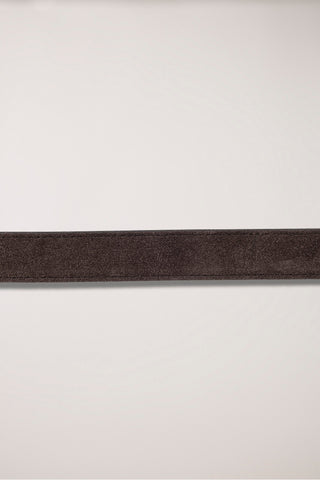 D-BUCKLE SUEDE BELT ESPRESSO