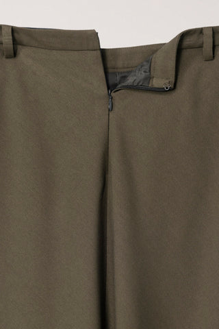 FLUID LONG SKIRT KHAKI BROWN