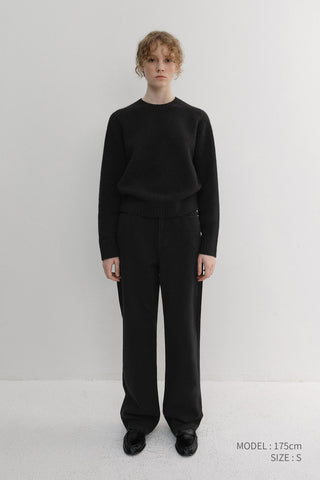 BRUSHED STRAIGHT JEANS BLACK